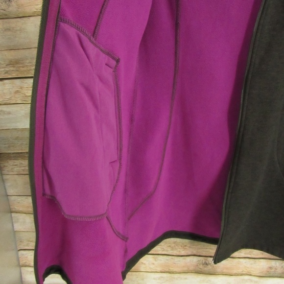 Athleta Brown/Black Front Zip Hoodie Jacket S - Picture 13 of 16